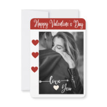 love you valentine's day photo card