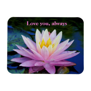 Love You Waterlily Flexible Photo Magnet