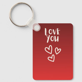 Love you with Hearts Key Ring