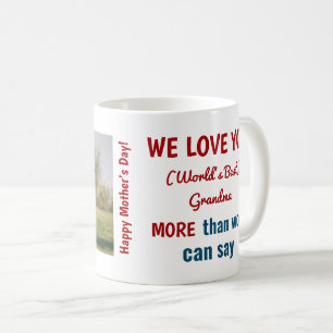 Love you World's Best Grandma Photo Mother's Day Coffee Mug