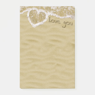 "Love you" written in Sand - Post-it® Notes