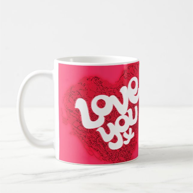 "Love you x" Valentine mug (Left)