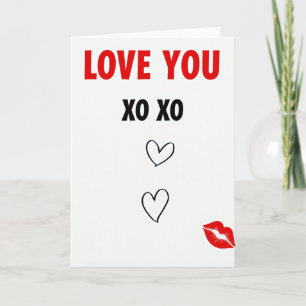Love You Xo Xo Kiss Card