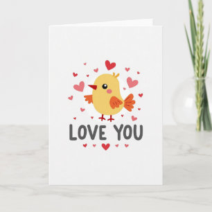Love You Yellow Bird Card