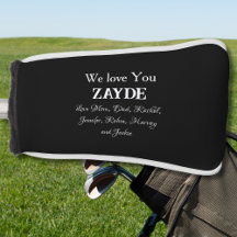 Love You ZAYDE Jewish Grandpa Gift Family Names