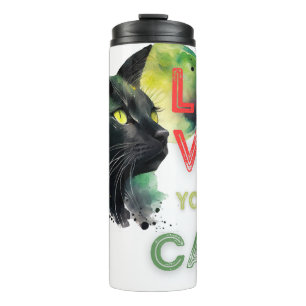 Love your cat thermal tumbler