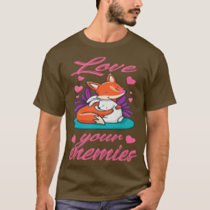 Love Your Enemies Fox Rabbit Jesus Bible Peace T-Shirt