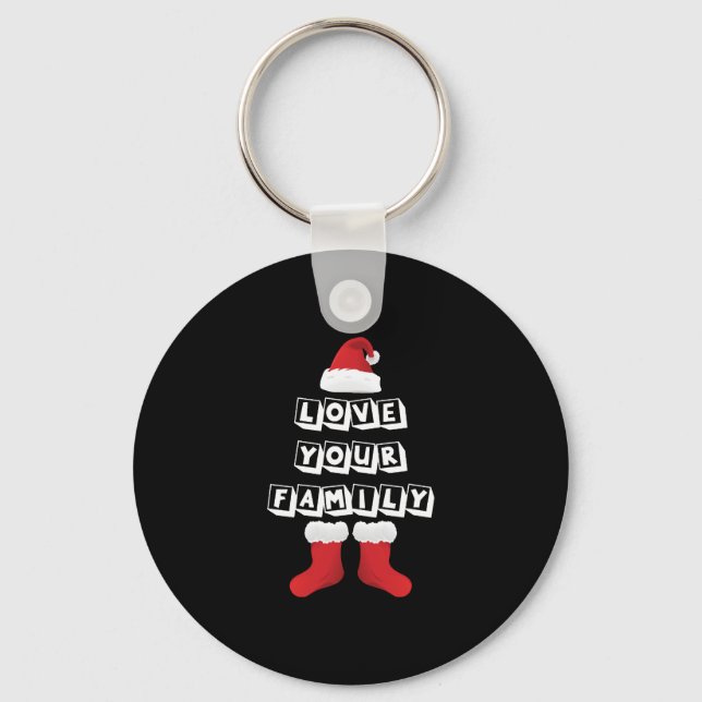 Love Your Family Christmas Key Ring (Front)