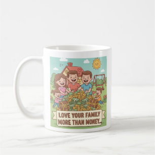 Love Your Family More Than Money Coffee Mug