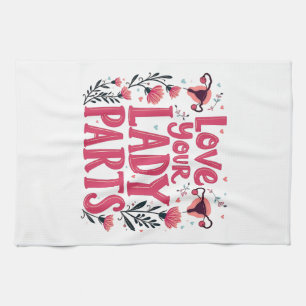 Love Your Lady Parts Womb Body Positivity Tea Towel