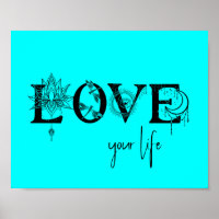 Love your life Stars Lotus moon Sun dragonflys