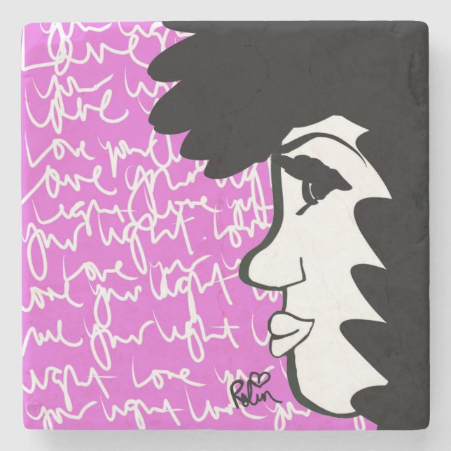 Love Your Light Stone Coaster (Front)