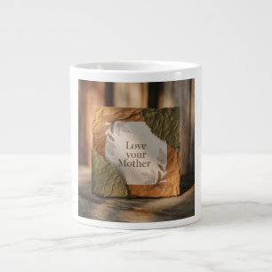 Love Your Mother Earth Eco Gift Vintage Art Large Coffee Mug