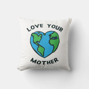 Love Your Mother Earth Heart Cushion