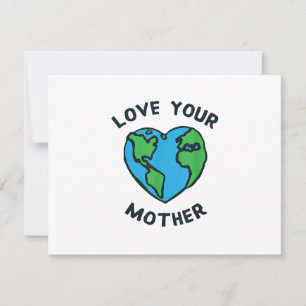 Love Your Mother Earth Heart RSVP Card
