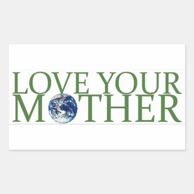 love your mother rectangular sticker (Front)