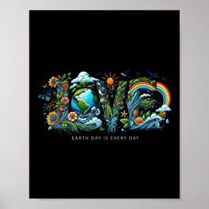 Love Your Mother Teacher Nature Save Every Day Ear Poster