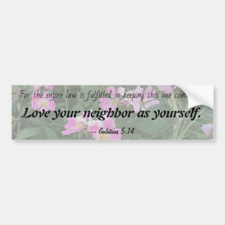 Love your neighbour as yourself -- Galatians Bumper Sticker