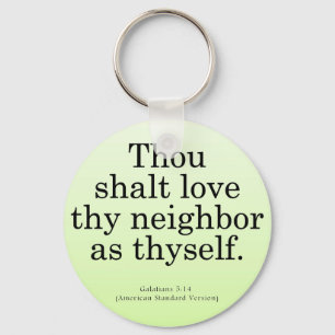 Love Your Neighbour Galatians 5:14 Key Ring