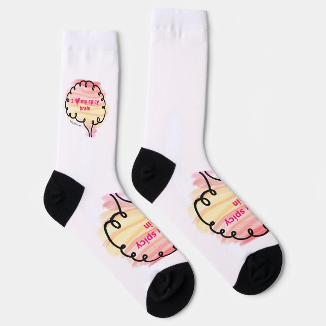 Love your neurospicy brain socks (Right)