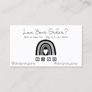 Love Your Order Small Business Order Insert Card