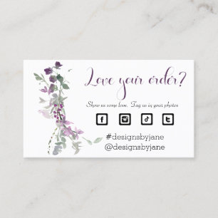 Love Your Order Small Business Order Insert Card