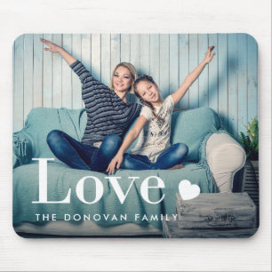 Love Your Personal Photo and a Heart Mouse Pad