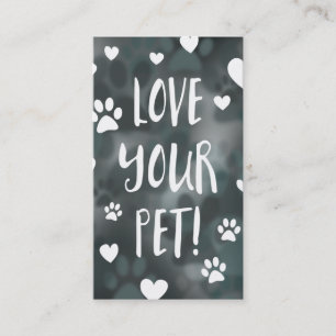 love your pet day business card