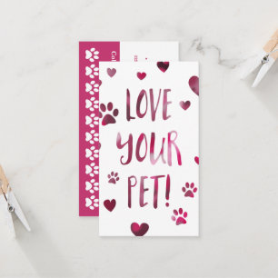 love your pet punch card bokeh