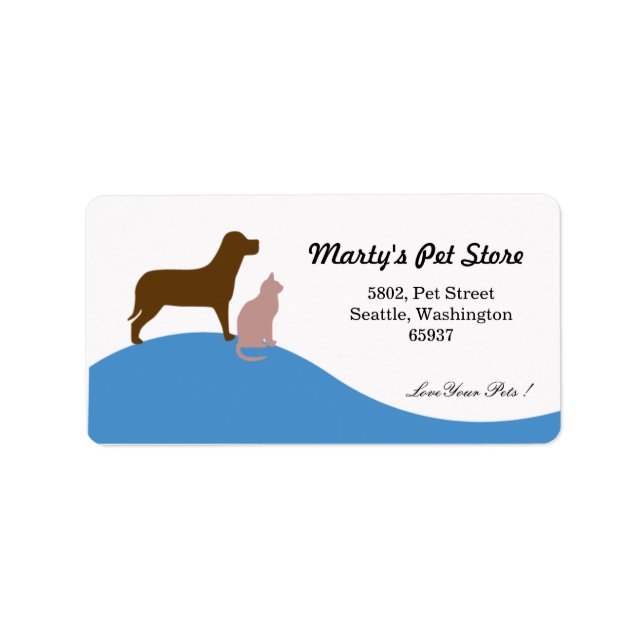 Love your pets - Pet Address Labels (Front)