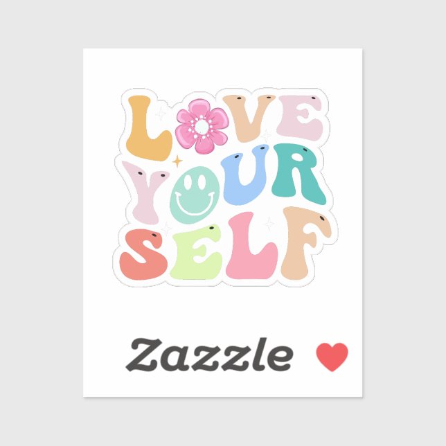 love your self retro design (Sheet)