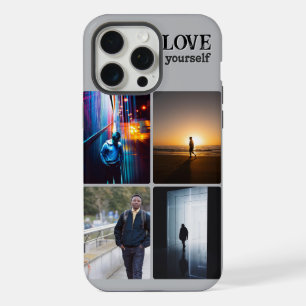 Love yourself 4 photo collage aesthetic phone case