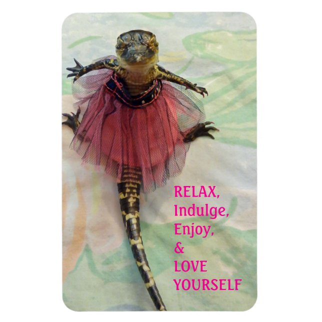 Love Yourself Alligator Magnet (Vertical)