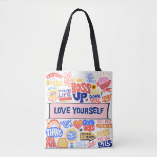 LOVE YOURSELF- BOSS UP TOTE  BAG