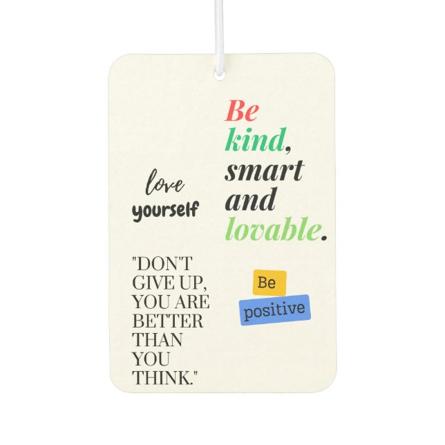 love yourself car air freshener (Front)