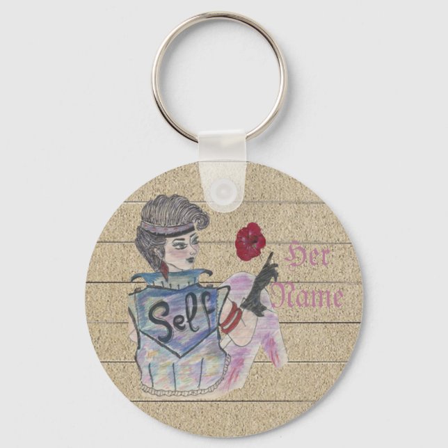 "Love Yourself" Customisable Keychain  Double-Side (Back)