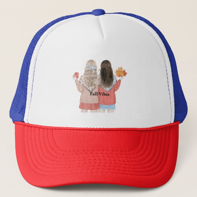 Love Yourself – Fall Vibes T-Shirt | Positive Ener Trucker Hat (Front)