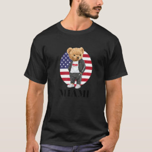 Love Yourself Illustration Miami Teddy Bear With U T-Shirt