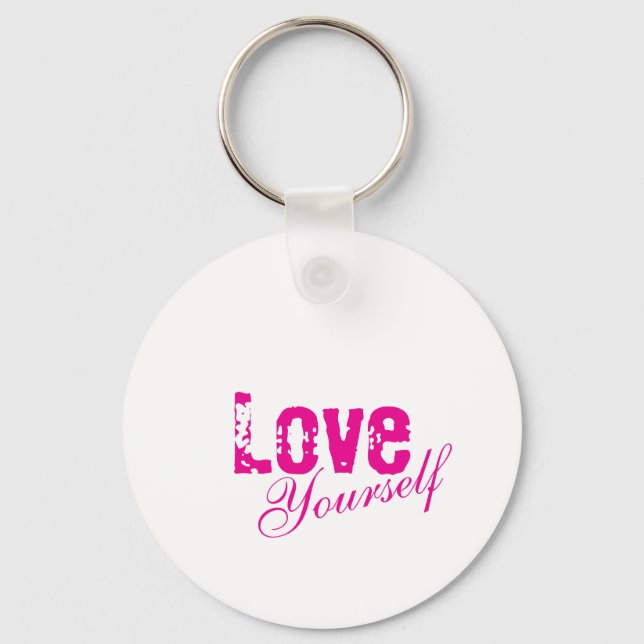 Love Yourself Keychain – Embrace Your Worth (Front)