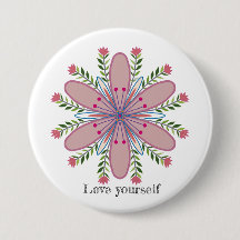 Love yourself mandala flowers