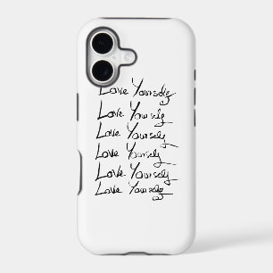 Love yourself!  Motivational calligraphy quote