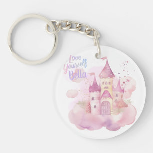 Love yourself portrait customisable key ring