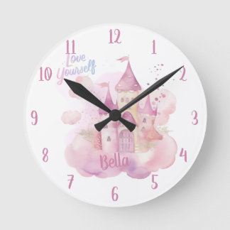 Love yourself portrait customisable portrait round clock