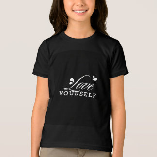 Love Yourself Typography T-Shirt Tri-Blend Shirt