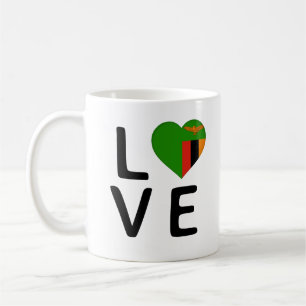 Love - Zambia Flag Coffee Mug
