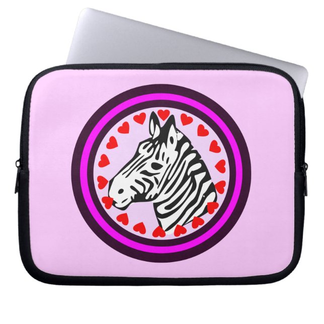 ☞♥Love Zebra Chic& Fabulous Laptop Sleeve♥☜ Sleeve (Front)
