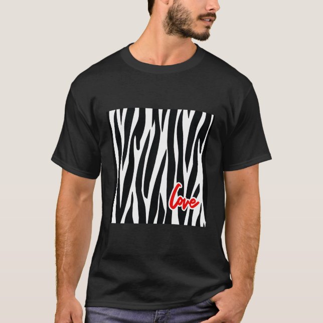 Love Zebra Pattern For Zebra T-Shirt (Front)