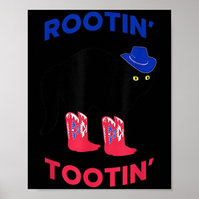 Loveable Cowboy Cat, Rootin Tootin Cat  Poster (Front)