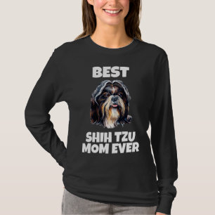 Loveable Cute Shih Tzu Dog Best Mum Relaxed Fit T-Shirt