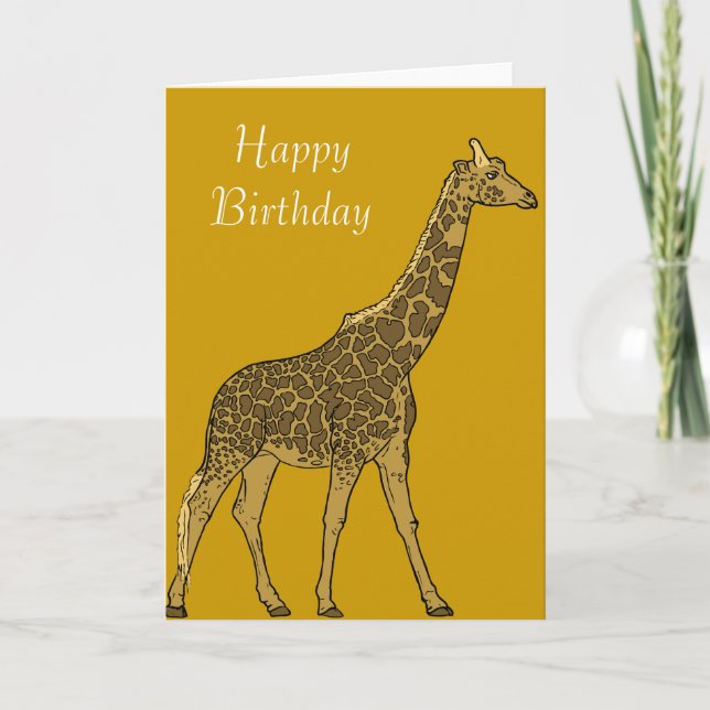 Loveable Giraffe Birthday Card (Front)